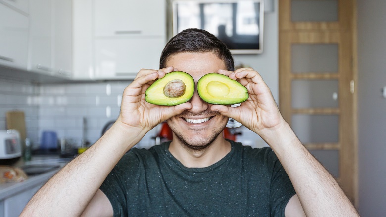 man with avocados 